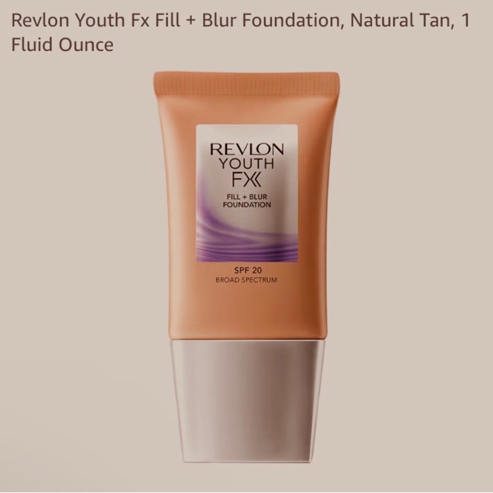 Revlon Youth FX Fill + Blur Foundation — 330 Natural Tan (Peach/Tan) SPF 20 NEW
